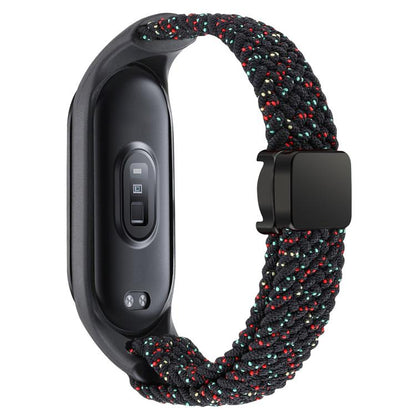 For Xiaomi Mi Band 7 / 6 / 5 / 4 / 3 xDfind Watch Cover Integrated Braided Loop Magnetic Buckle Watch Band(Starlight Black) by xDfind