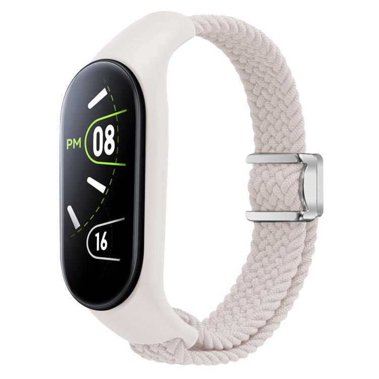 For Xiaomi Mi Band 7 / 6 / 5 / 4 / 3 xDfind Watch Cover Integrated Braided Loop Magnetic Buckle Watch Band(Starlight) by xDfind