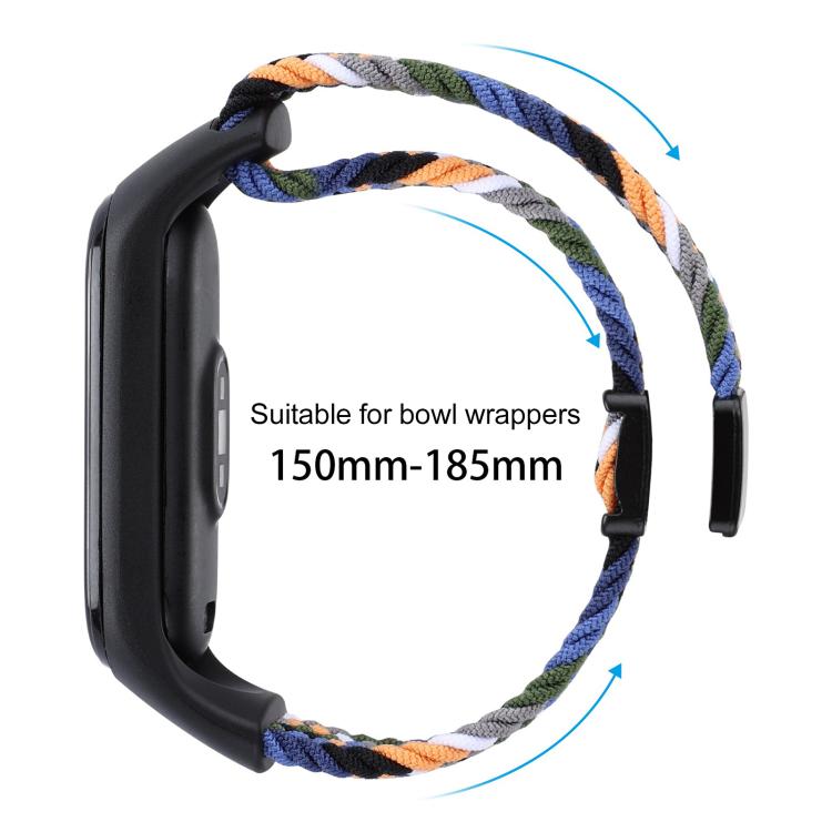 For Xiaomi Mi Band 7 / 6 / 5 / 4 / 3 xDfind Watch Cover Integrated Braided Loop Magnetic Buckle Watch Band(Starlight) by xDfind