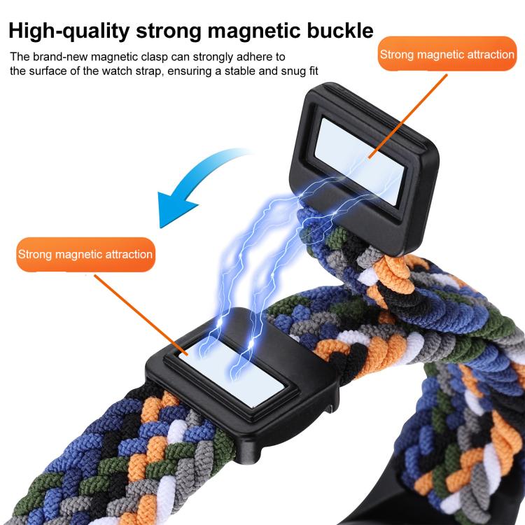For Xiaomi Mi Band 7 / 6 / 5 / 4 / 3 xDfind Watch Cover Integrated Braided Loop Magnetic Buckle Watch Band(Orange) by xDfind