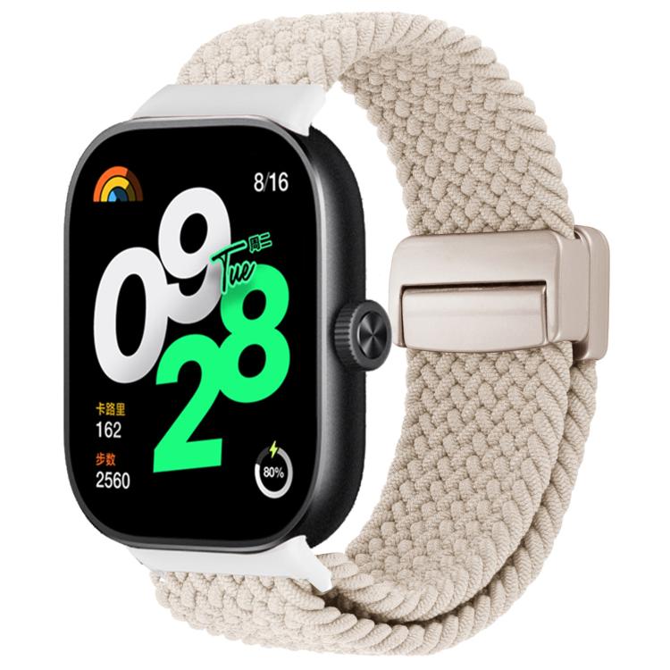 For Xiaomi Band 9 Pro/8 Pro/Redmi Watch 6/5/4 xDfind Magnetic Buckle Nylon Braid Loop Watch Band(Starlight) by xDfind