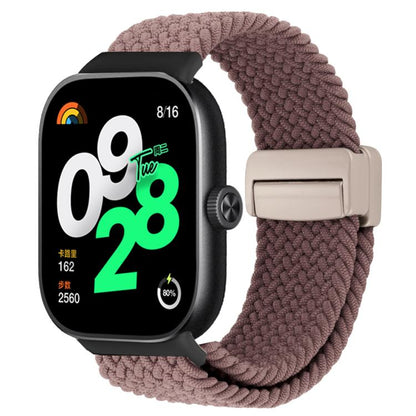For Xiaomi Band 9 Pro/8 Pro/Redmi Watch 6/5/4 xDfind Magnetic Buckle Nylon Braid Loop Watch Band(Smoke Purple) by xDfind