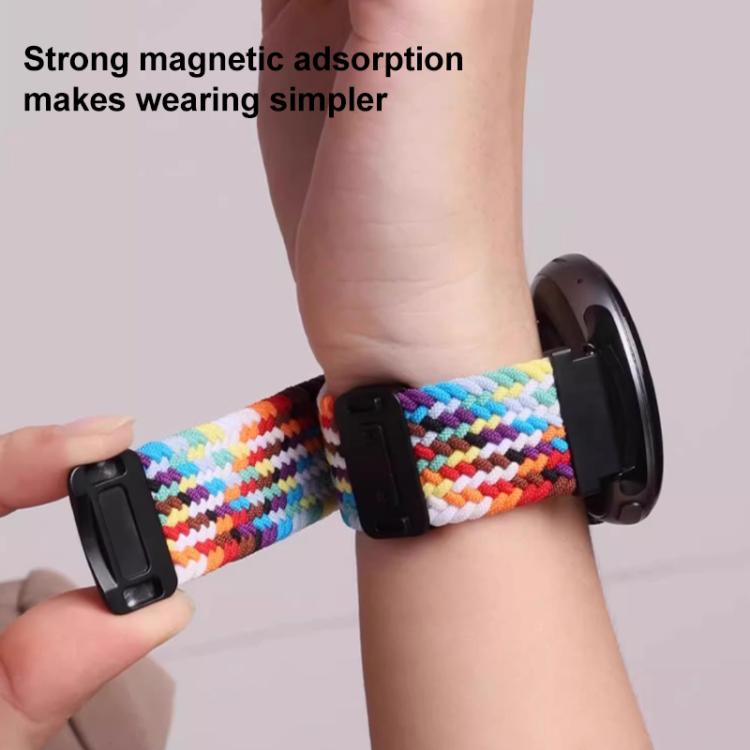 For Xiaomi Band 9 Pro/8 Pro/Redmi Watch 6/5/4 xDfind Magnetic Buckle Nylon Braid Loop Watch Band(Smoke Purple) by xDfind
