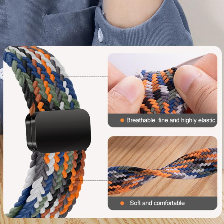 For Xiaomi Band 9 Pro/8 Pro/Redmi Watch 6/5/4 xDfind Magnetic Buckle Nylon Braid Loop Watch Band(Rainbow) by xDfind