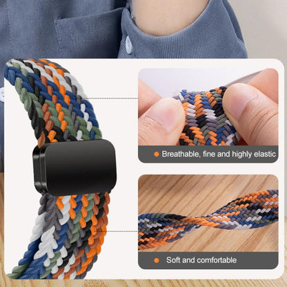 For Xiaomi Band 9 Pro/8 Pro/Redmi Watch 6/5/4 xDfind Magnetic Buckle Nylon Braid Loop Watch Band(Rainbow) by xDfind
