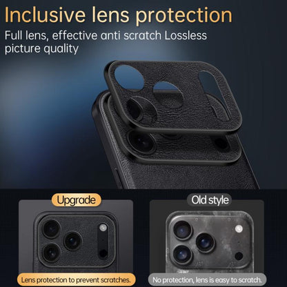 For iPhone 17 Pro Max SULADA Shockproof TPU Hybrid Handmade Leather Phone Case(Orange) by SULADA