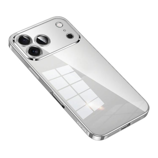 For iPhone 17 Pro SULADA Shine Through Series Plating TPU Transparent Phone Case(Silver) by SULADA
