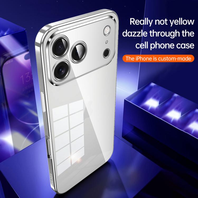 For iPhone Air SULADA Shine Through Series Plating TPU Transparent Phone Case(Orange) by SULADA