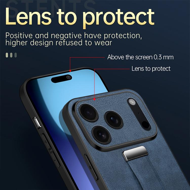 For iPhone 17 Pro Max SULADA Tide Cool Series PC Hybrid Leather Texture Skin Feel Phone Case(Blue) by SULADA