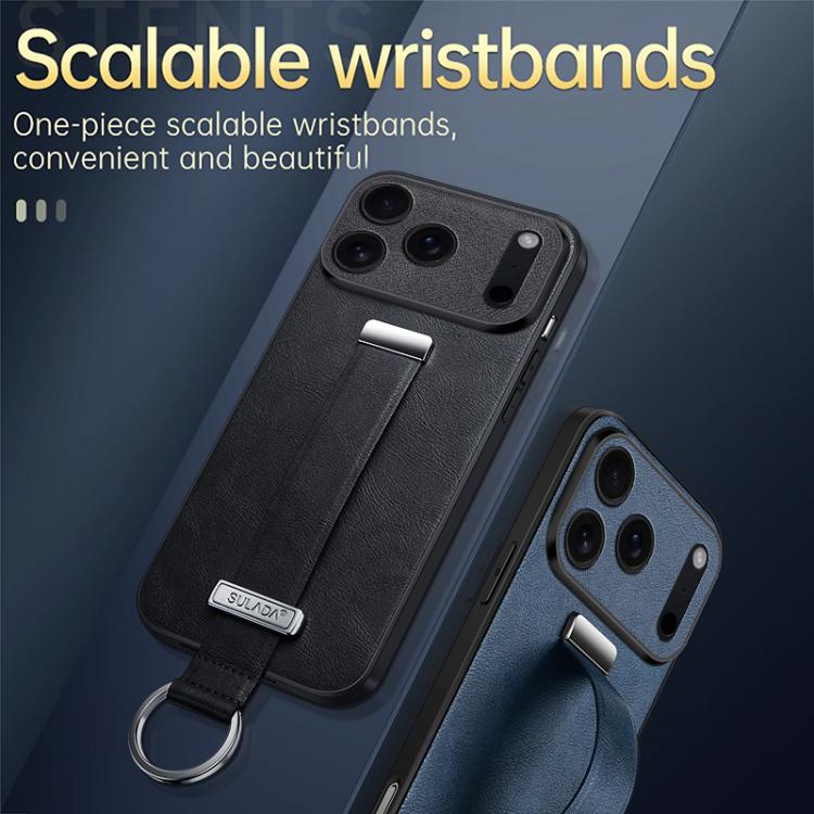 For iPhone 17 Pro Max SULADA Tide Cool Series PC Hybrid Leather Texture Skin Feel Phone Case(Blue) by SULADA