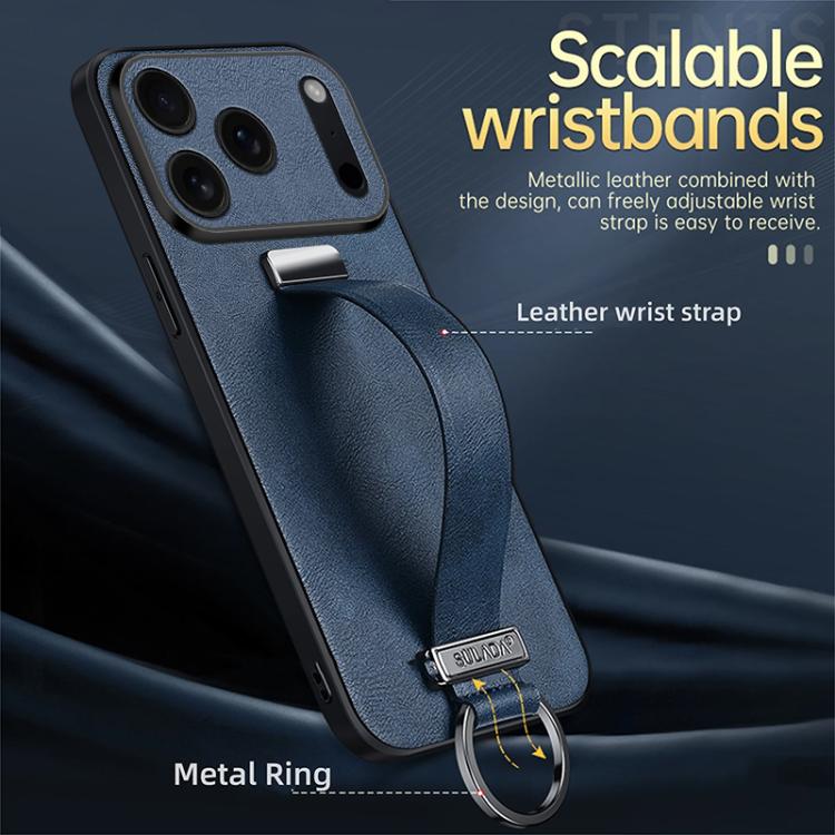 For iPhone Air SULADA Tide Cool Series PC Hybrid Leather Texture Skin Feel Phone Case(Blue) by SULADA