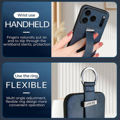 For iPhone Air SULADA Tide Cool Series PC Hybrid Leather Texture Skin Feel Phone Case(Blue) by SULADA