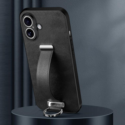 For iPhone 17 SULADA Tide Cool Series PC Hybrid Leather Texture Skin Feel Phone Case(Black) by SULADA