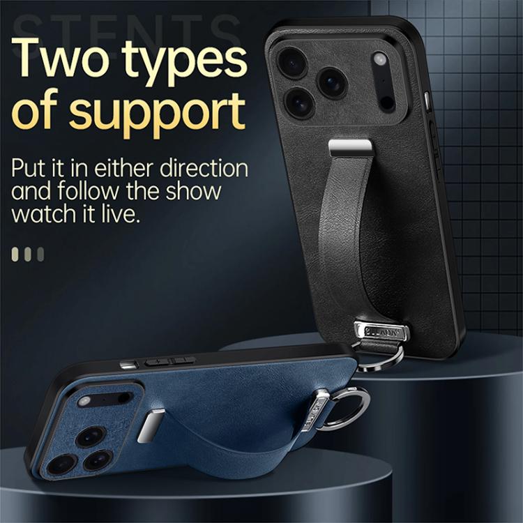 For iPhone 17 SULADA Tide Cool Series PC Hybrid Leather Texture Skin Feel Phone Case(Black) by SULADA