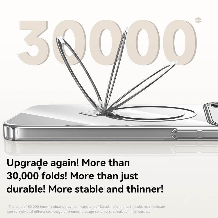 For iPhone 17 Pro SULADA Electroplated Transparent MagSafe Holder Phone Case(Silver) by SULADA