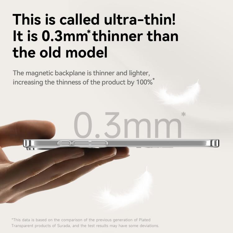 For iPhone 17 SULADA Electroplated Transparent MagSafe Holder Phone Case(Silver) by SULADA