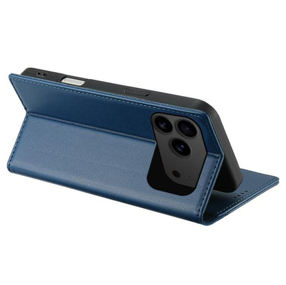For iPhone 17 Pro N.BEKUS P3 RFID Stitching Magnetic Flip Leather Phone Case(Blue) by N.BEKUS