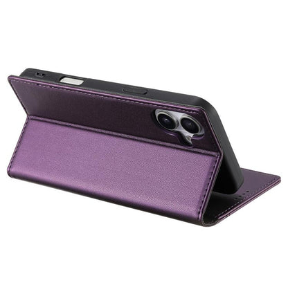 For iPhone 17 N.BEKUS P3 RFID Stitching Magnetic Flip Leather Phone Case(Purple) by N.BEKUS