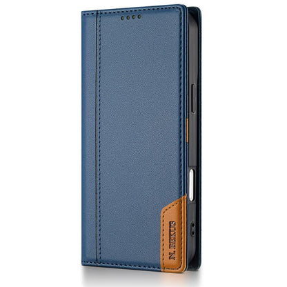 For iPhone Air N.BEKUS P3 RFID Stitching Magnetic Flip Leather Phone Case(Blue) by N.BEKUS