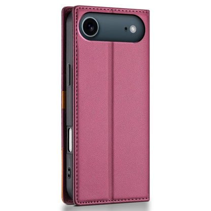 For iPhone Air N.BEKUS P3 RFID Stitching Magnetic Flip Leather Phone Case(Wine Red) by N.BEKUS