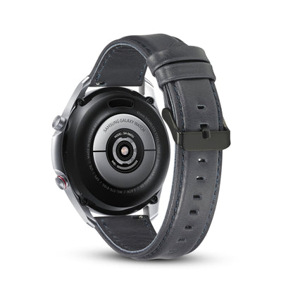 For Samsung Galaxy Watch 3 41mm Flat Texture Leather Watch Band(Gray) by bashfashion