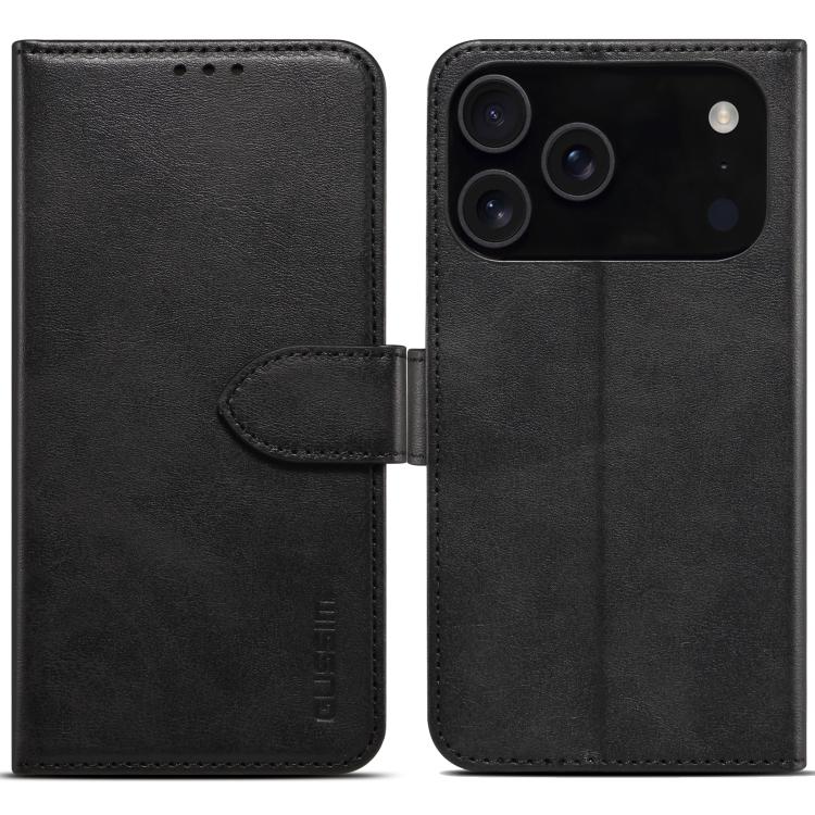 For iPhone 17 Pro GUSSIM Magnetic Horizontal Flip Leather Phone Case(Black) by GUSSIM