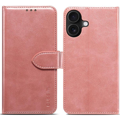 For iPhone 17 GUSSIM Magnetic Horizontal Flip Leather Phone Case(Rose Gold) by GUSSIM
