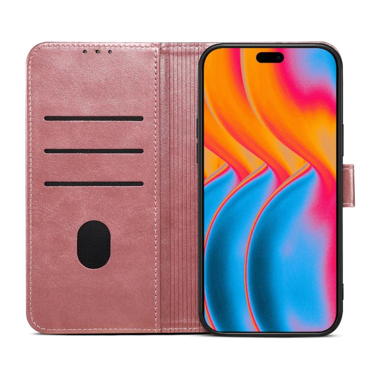 For iPhone 17 GUSSIM Magnetic Horizontal Flip Leather Phone Case(Rose Gold) by GUSSIM