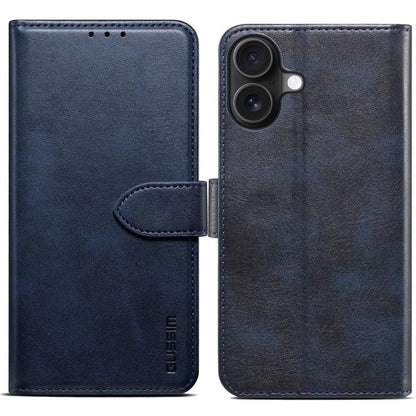 For iPhone 17 GUSSIM Magnetic Horizontal Flip Leather Phone Case(Blue) by GUSSIM
