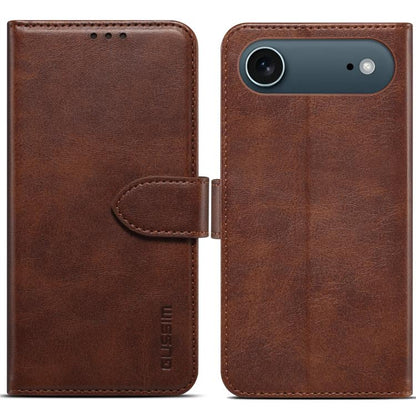 For iPhone Air GUSSIM Magnetic Horizontal Flip Leather Phone Case(Dark Brown) by GUSSIM