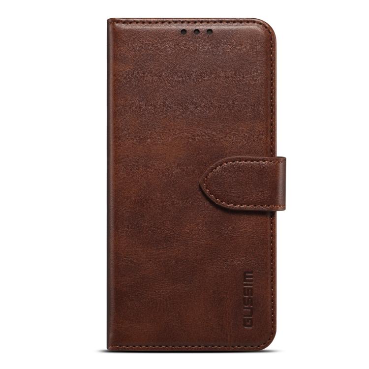 For iPhone Air GUSSIM Magnetic Horizontal Flip Leather Phone Case(Dark Brown) by GUSSIM