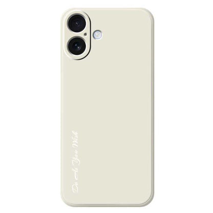 For iPhone 17 Do As You Wish A1440 Fine Hole Straight Edge Silicone Phone Case(White) by Do As You Wish