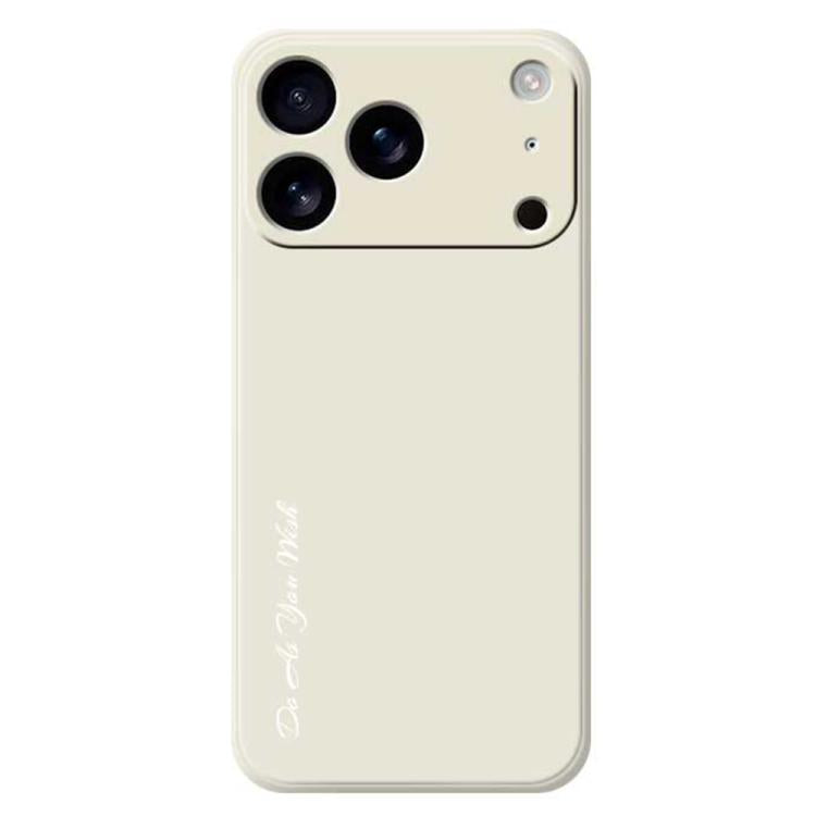 For iPhone 17 Pro Max Do As You Wish A1440 Fine Hole Straight Edge Silicone Phone Case(White) by Do As You Wish