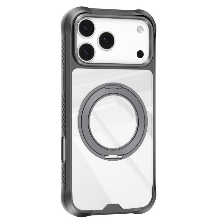 For iPhone 17 Pro Max Mutural Xuan Armor Series MagSafe Magnetic Holder Phone Case(Dark Grey) by Mutural