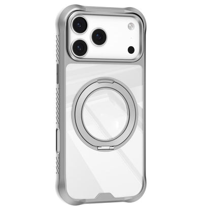 For iPhone 17 Pro Max Mutural Xuan Armor Series MagSafe Magnetic Holder Phone Case(Light Grey) by Mutural