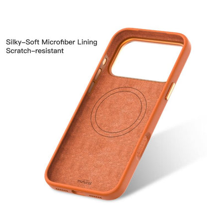 For iPhone 17 Pro Max Mutural Karen Series Liquid Silicone MagSafe Phone Case(Orange) by Mutural
