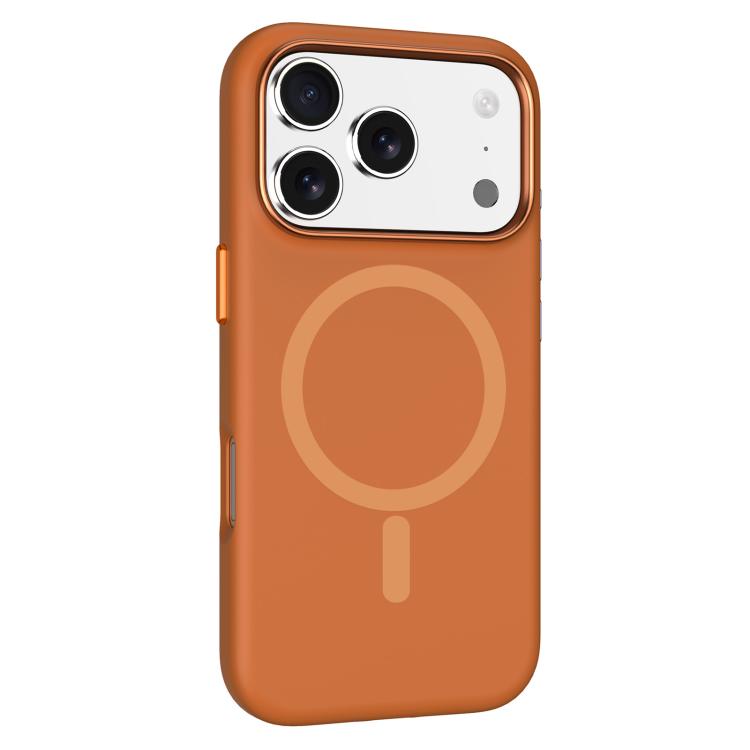For iPhone 17 Pro Mutural Karen Series Liquid Silicone MagSafe Phone Case(Orange) by Mutural