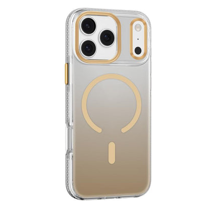 For iPhone 17 Pro Mutural Ice Series MagSafe Gradient Matte PC Hybrid TPU Phone Case(Gold) by Mutural