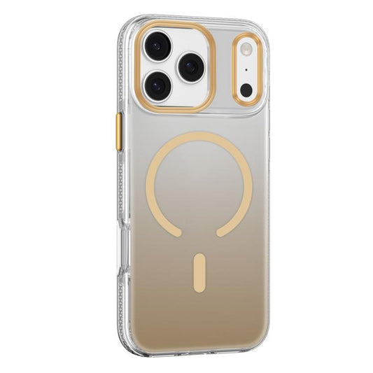 For iPhone 17 Pro Mutural Ice Series MagSafe Gradient Matte PC Hybrid TPU Phone Case(Gold) by Mutural