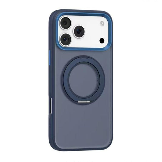 For iPhone 17 Pro Max Mutural Armor Series MagSafe Magnetic Holder Phone Case(Dark Blue) by Mutural