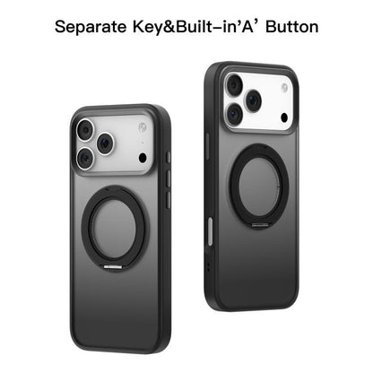 For iPhone 17 Pro Max Mutural Armor Series MagSafe Magnetic Holder Phone Case(Frosted White) by Mutural