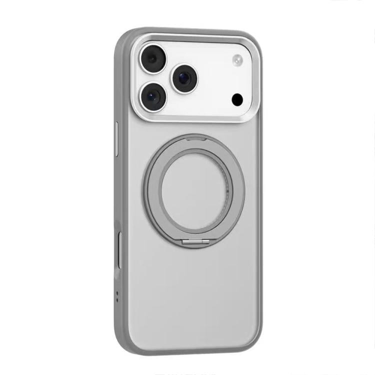 For iPhone 17 Pro Mutural Armor Series MagSafe Magnetic Holder Phone Case(Grey) by Mutural