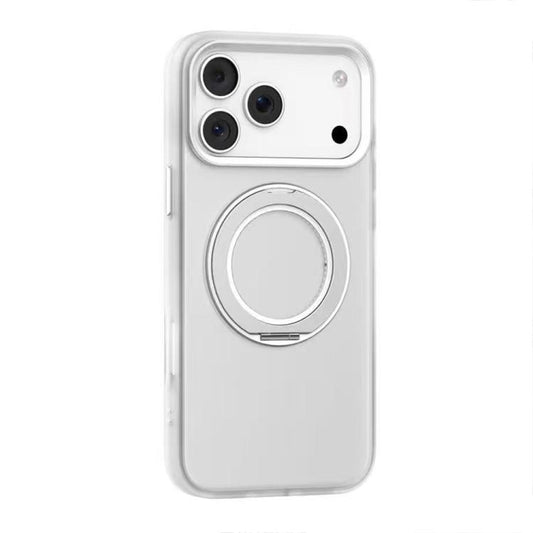 For iPhone 17 Pro Mutural Armor Series MagSafe Magnetic Holder Phone Case(Frosted White) by Mutural