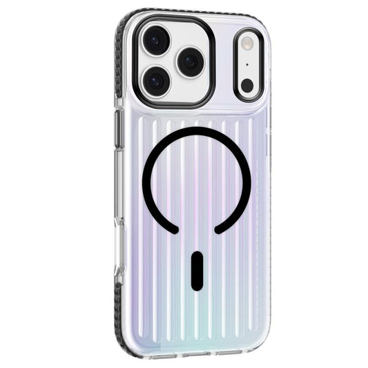 For iPhone 17 Pro Max Mutural Luggage Rainbow MagSafe Phone Case(Black) by Mutural