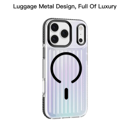 For iPhone 17 Pro Max Mutural Luggage Rainbow MagSafe Phone Case(Silver) by Mutural