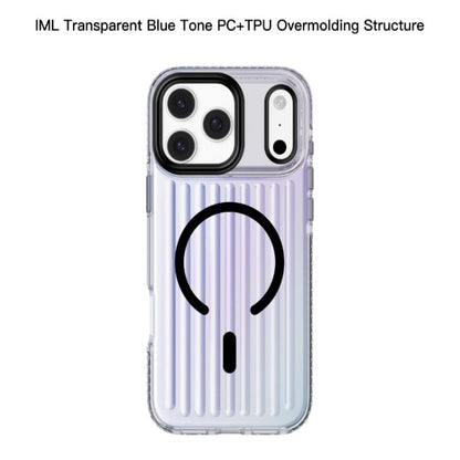 For iPhone 17 Pro Mutural Luggage Rainbow MagSafe Phone Case(Dark Blue) by Mutural
