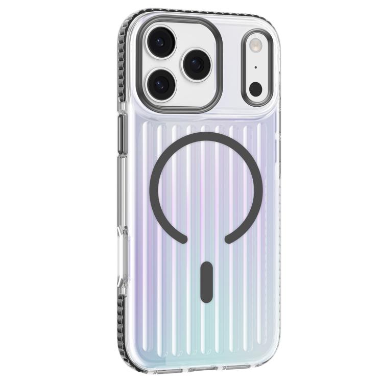 For iPhone 17 Pro Mutural Luggage Rainbow MagSafe Phone Case(Dark Grey) by Mutural