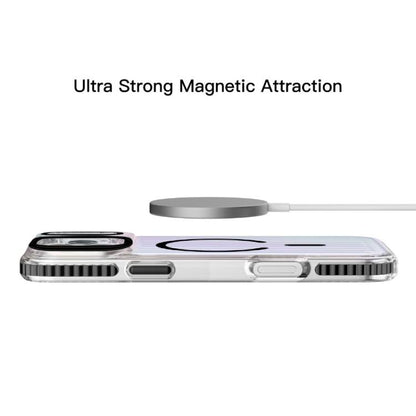 For iPhone 17 Pro Mutural Luggage Rainbow MagSafe Phone Case(Silver) by Mutural