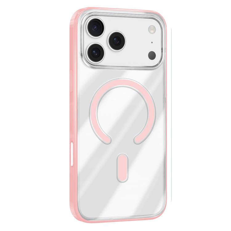 For iPhone 17 Pro Max Mutural Soft Mist Series MagSafe PC Hybrid TPU Phone Case(Pink) by Mutural