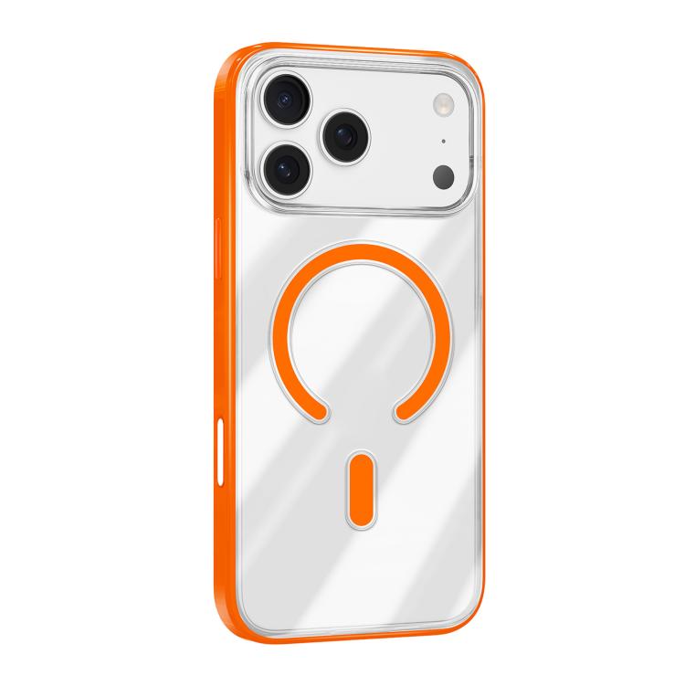 For iPhone 17 Pro Max Mutural Soft Mist Series MagSafe PC Hybrid TPU Phone Case(Orange) by Mutural